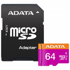 Card Premier MicroSDHC/SDXC Adata 64GB Class 10 + adaptor/cititor SD
