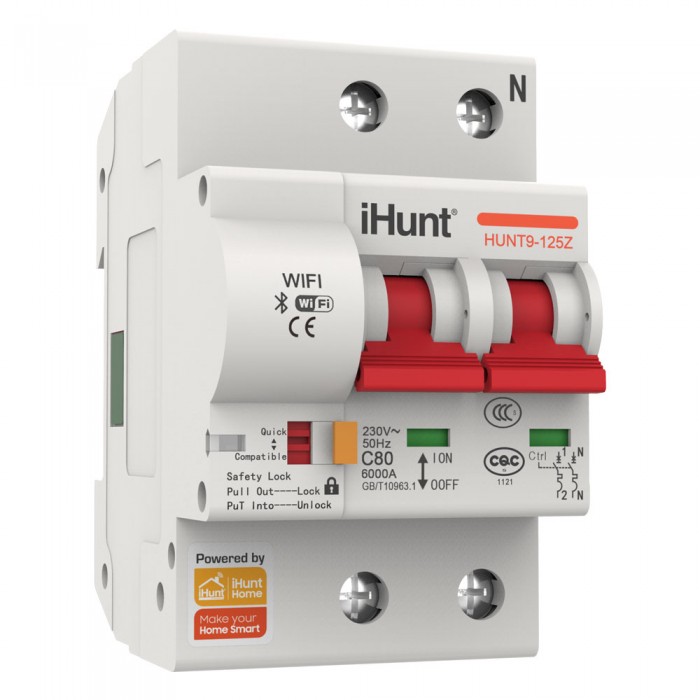 Resigilat iHunt Home WIFI Smart Circuit Breaker 2P 16A - Siguranta automata inteligenta