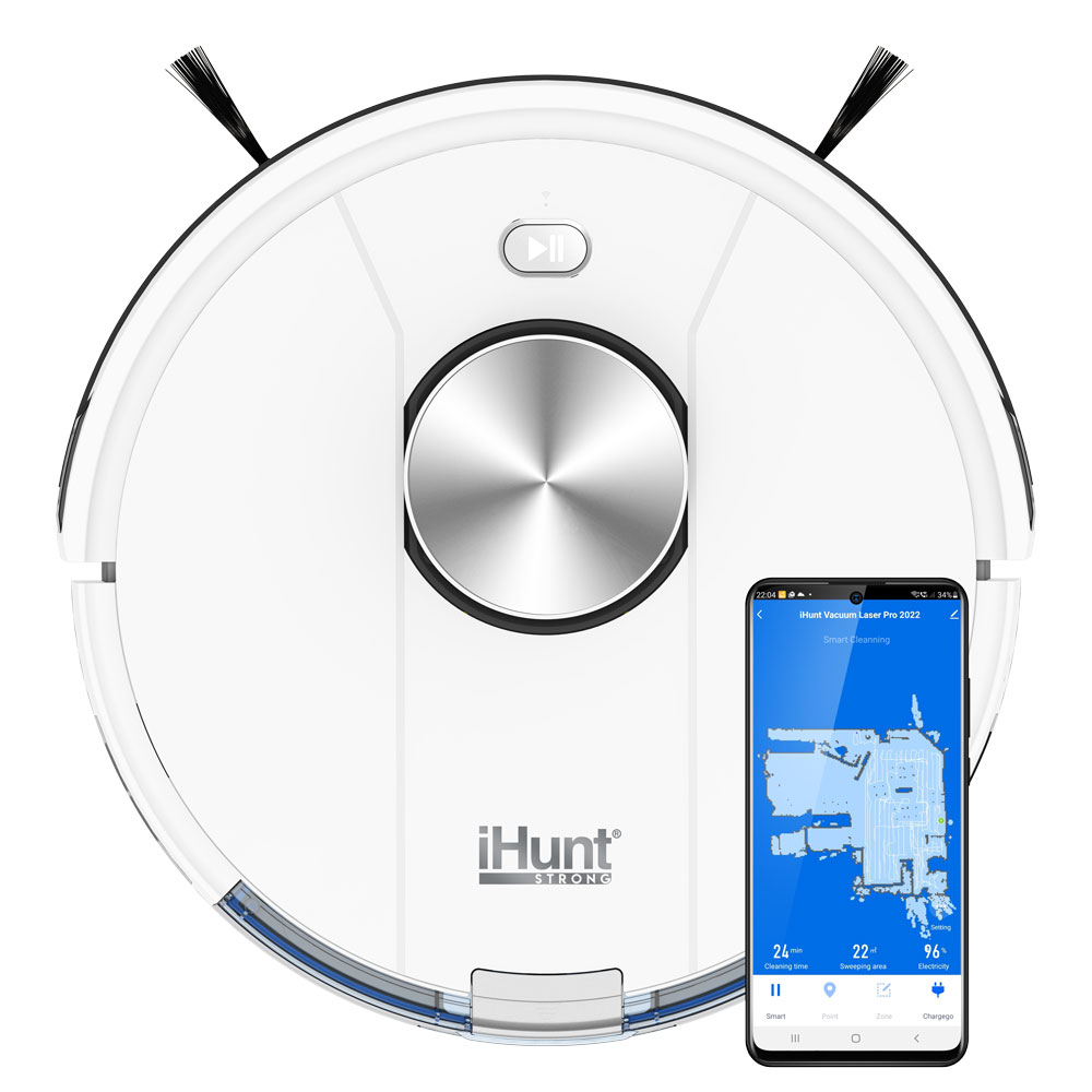 Robot aspirare iHunt Vacuum Laser Pro 2022 cu iHunt Home App, Mop, 3-in-1 iHunt