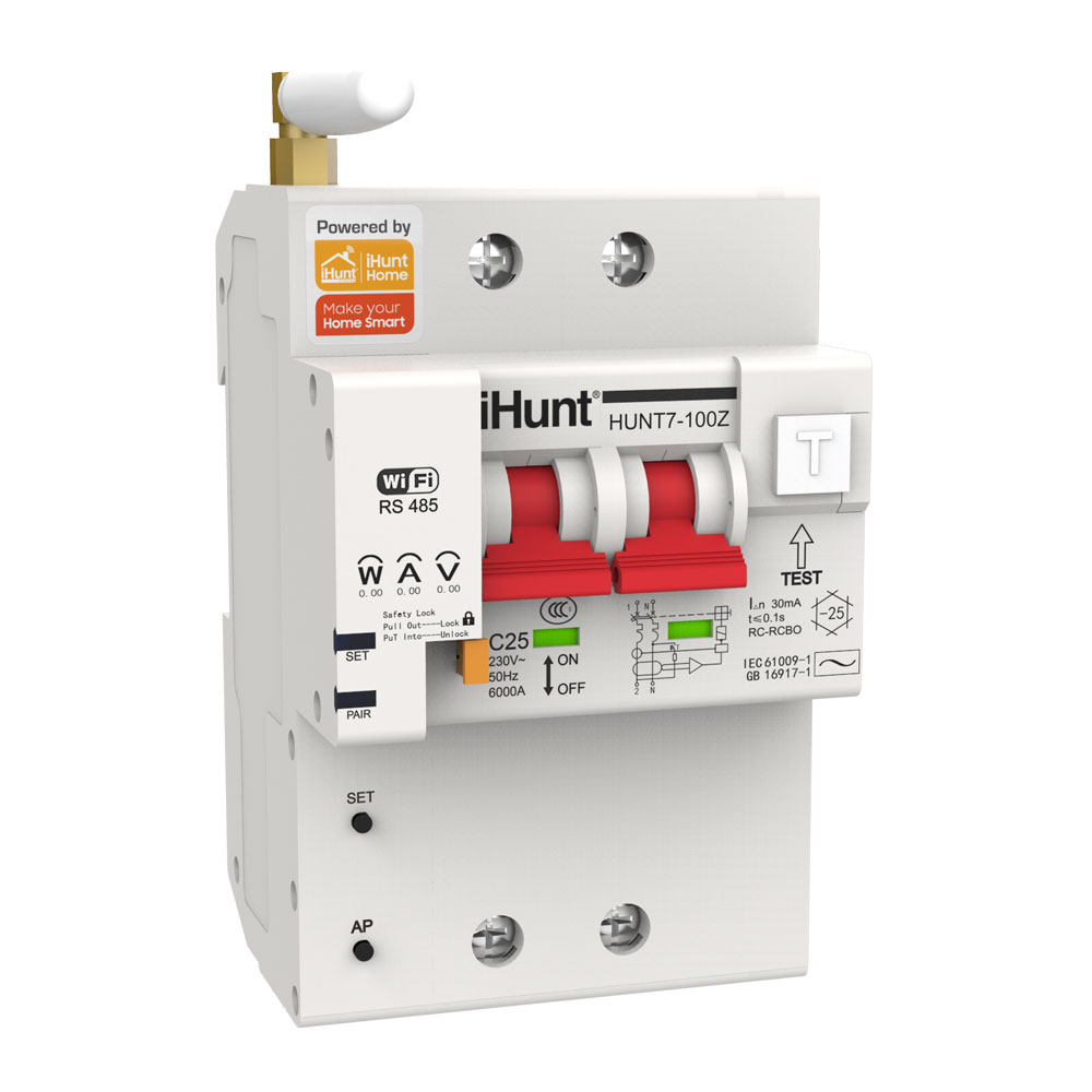 Ihunt Home Wifi Smart Metering Leakage Circuit Breaker 2p 32a - Siguranta Automata Inteligenta Cu Contorizare